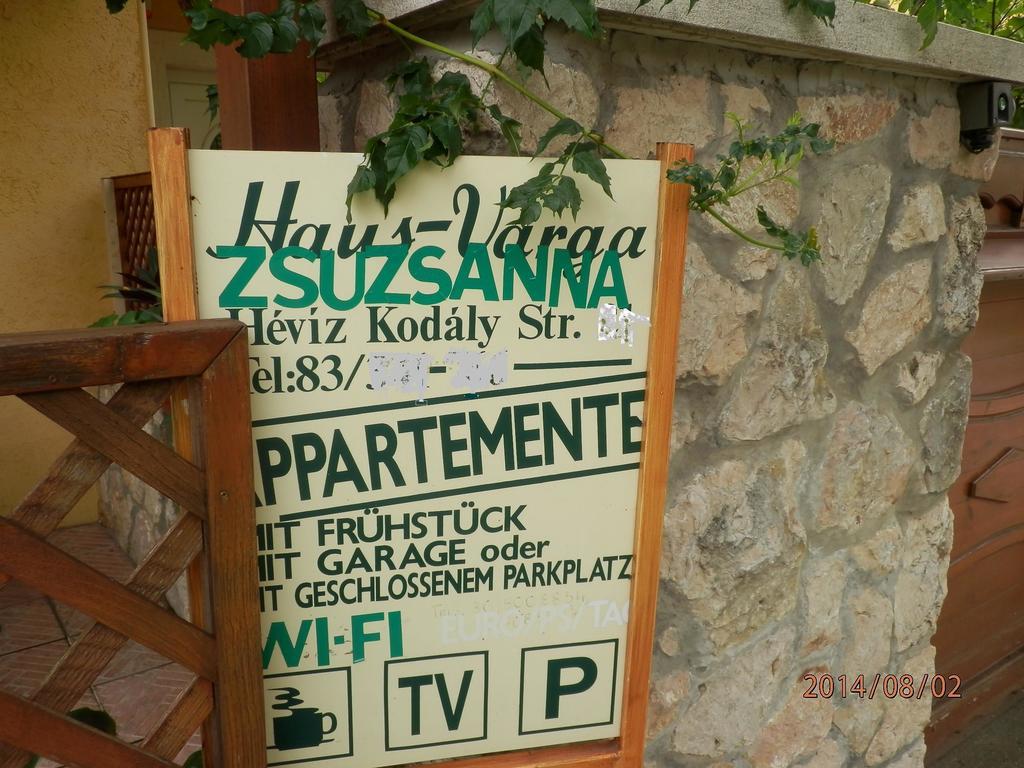 Zsuzsanna Haz Hotel Hévíz Cameră foto